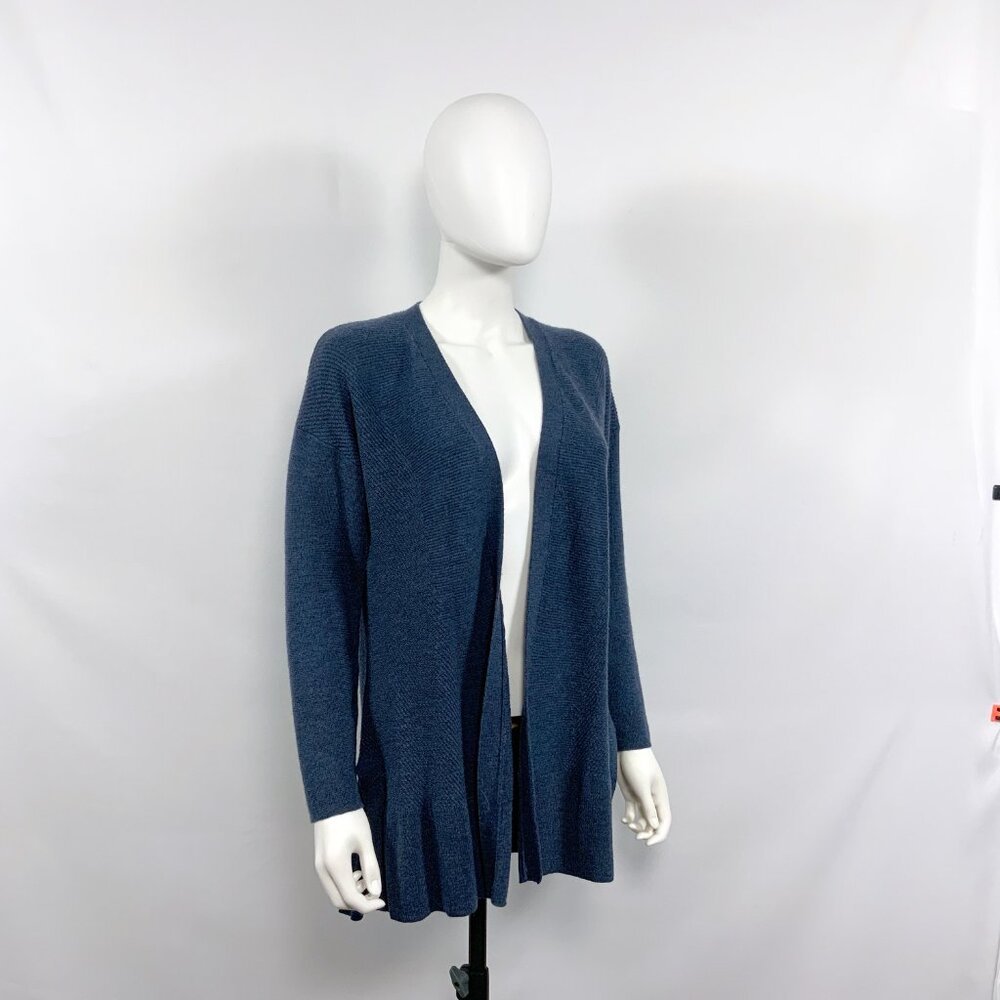 Vineyard Vines Open Front Cardigan in Blue Size S Long Sleeve - Picture 3 of 10